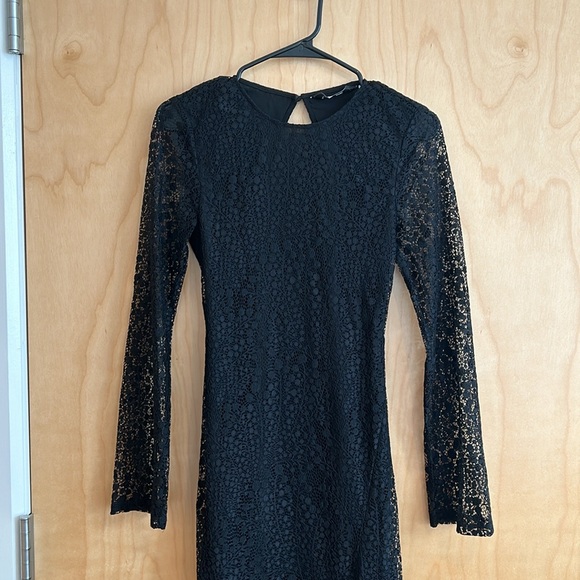 & Other Stories Black Lace Midi Dress - Picture 4 of 8